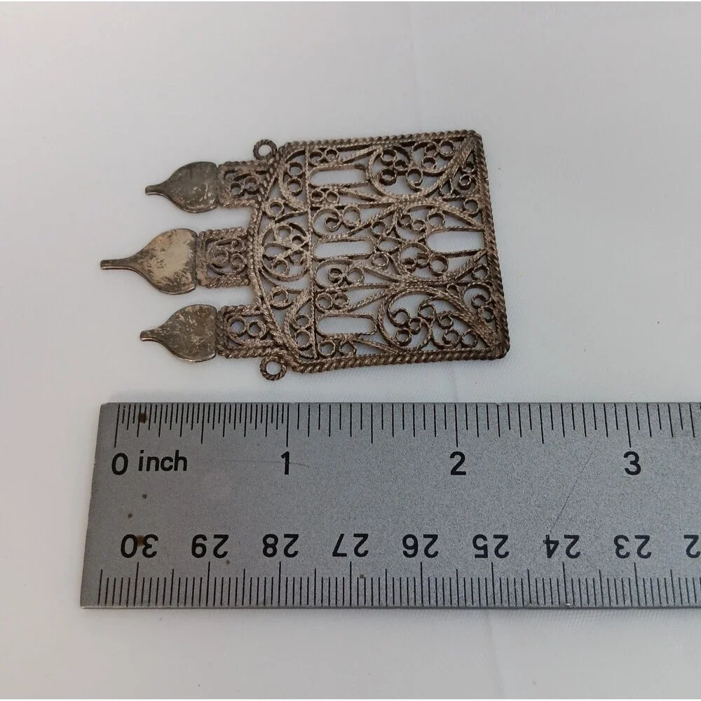 St Basil Russian Filigree Ornament Small Flat Handmade Spun Metal